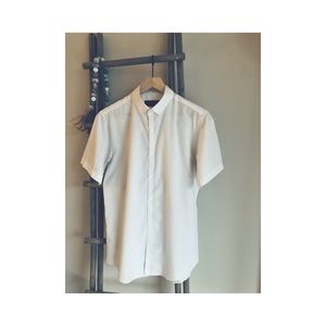 Top Man Slim Fit White Short Sleeve Shirt